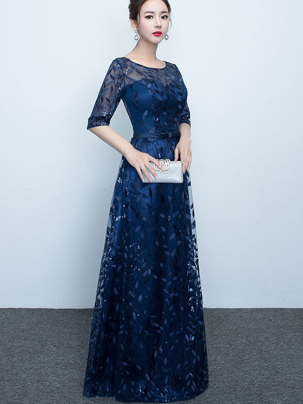 Elegant Blue and Red Sequin A-Line Prom Dress for Women - Perfect for Homecoming, Formal Dances & Special Occasions