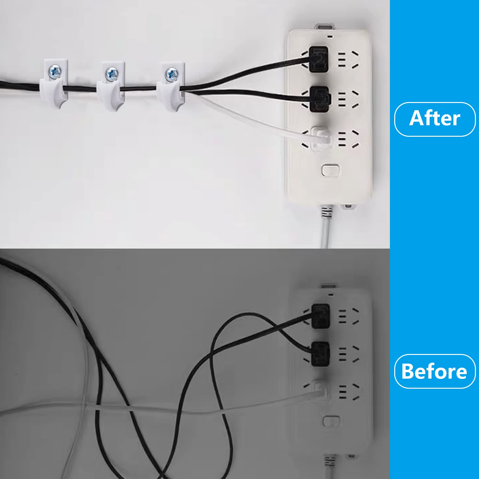 25 Pack White Plastic Down Wall Clips - Heavy Duty Wire Shelf Brackets & Closet Maid Support Hooks - Includes Screws & Expansion Tubes for Secure Installation - Perfect for Closet Organization & Wire Shelving Systems