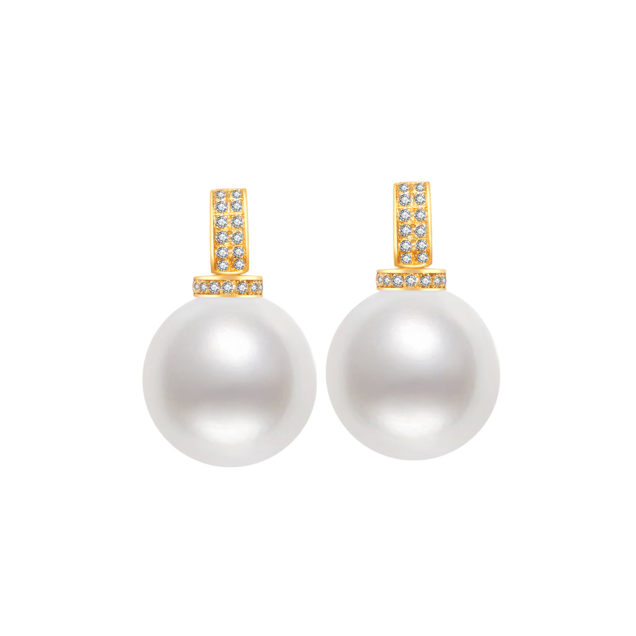 18K Solid Gold Freshwater Pearl Earrings for Women - Classic Stud Earrings with AAA Quality Pearls - Perfect for Weddings, Anniversaries & Special Occasions (KE00081)