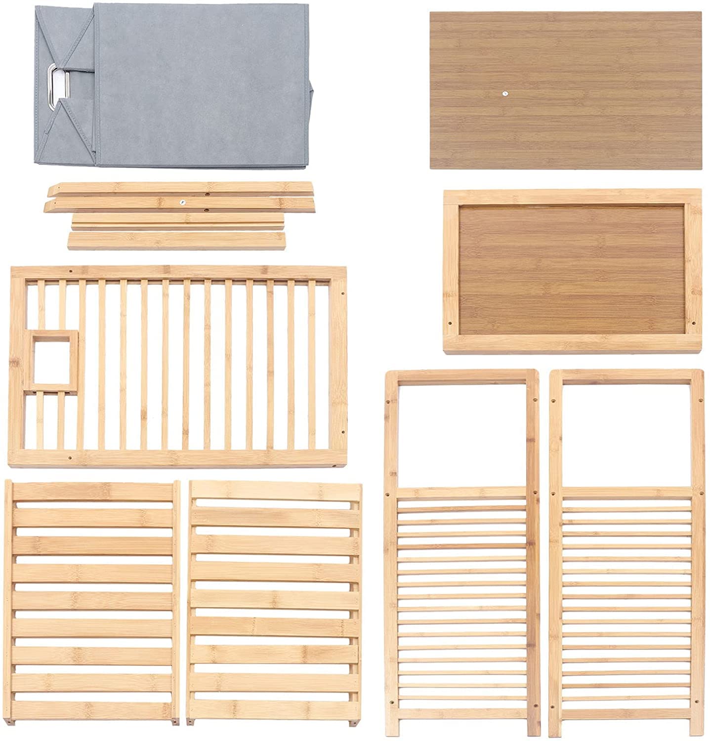 Eco-Friendly Bamboo Laundry Hamper & Storage Organizer with Detachable Rack & Shelves - Perfect for Bathroom, Bedroom, Living Room (37.4in Height) - Ideal for Clothes, Towels & Home Organization