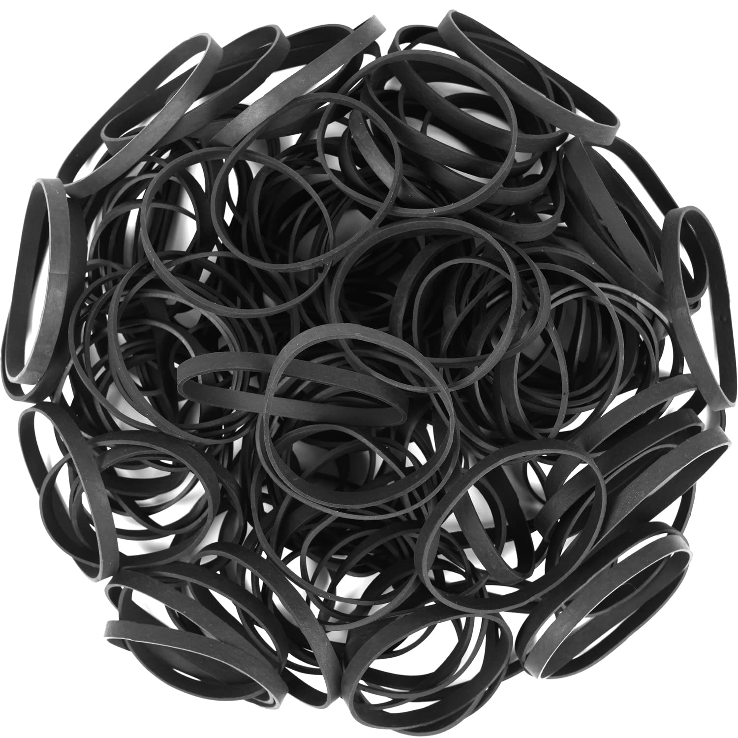 #64 Rubber Bands - 120 Pieces (0.6lb) Black Elastic Office Bands for File Folders, Litter Box, Mail & Packaging - Heavy Duty Rubber Bands for Office, Home & DIY Projects