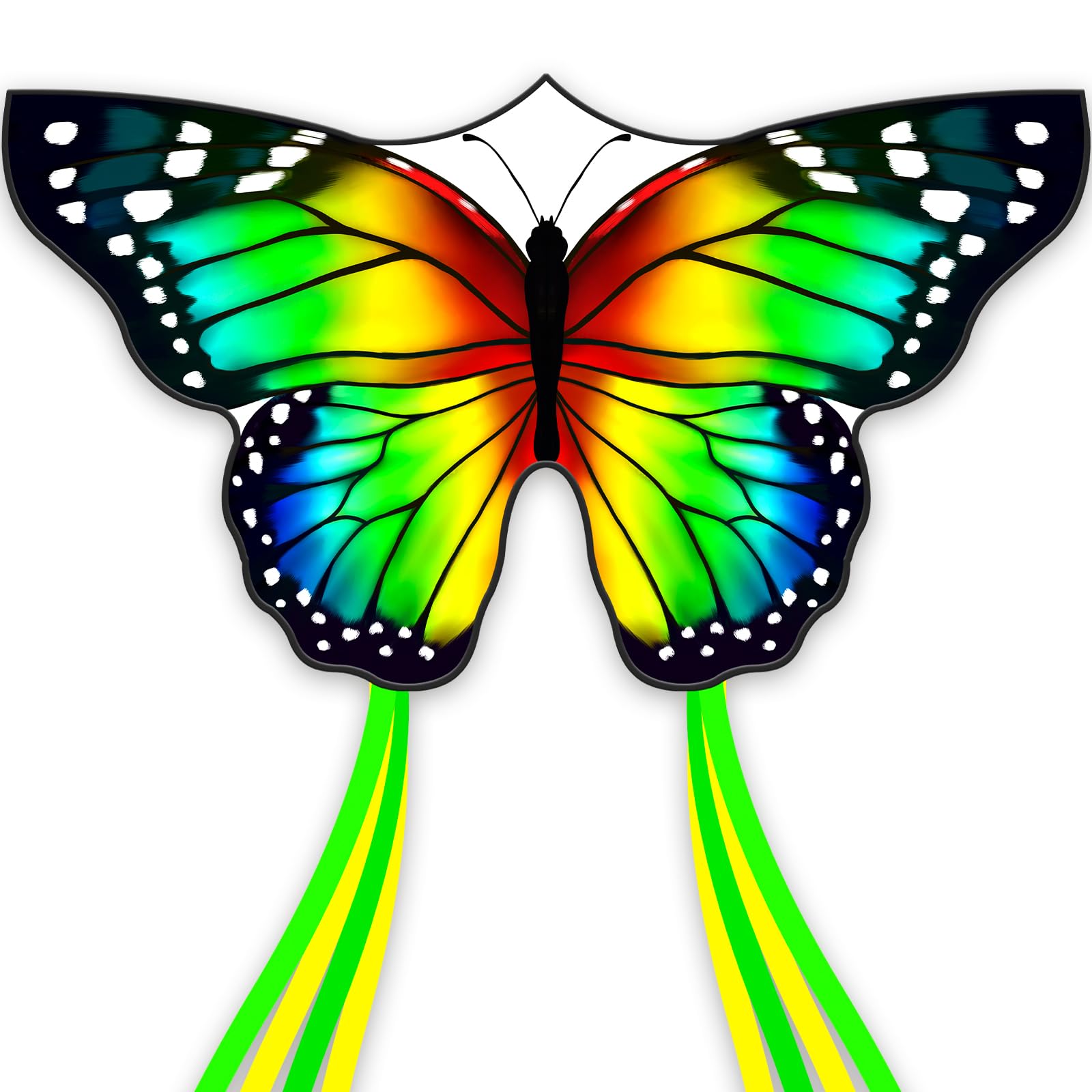 Colorful Butterfly Kites for Adults & Kids - Easy to Fly Beginner Kite with Durable String - Perfect for Beach, Park, Backyard & Outdoor Family Fun | Great Gift for Birthday & Summer Activities