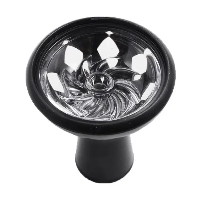 Premium Silicone & Glass Hybrid Hookah Bowl - Phunnel Vortex Design for Smooth Smoking - Perfect for Home Use, Parties & Relaxation