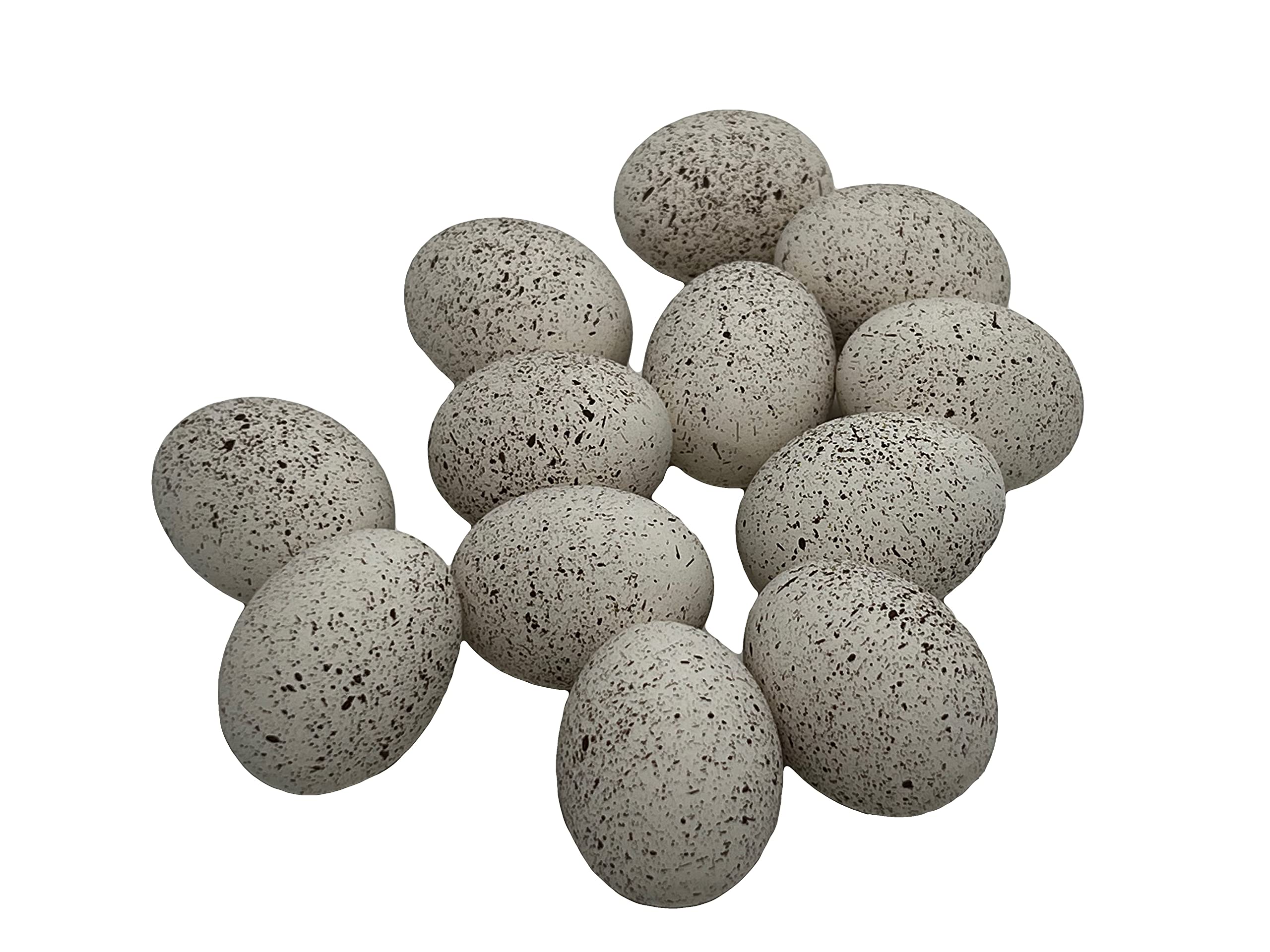 Ceramic Quail Nest Eggs - White Speckled 1.25