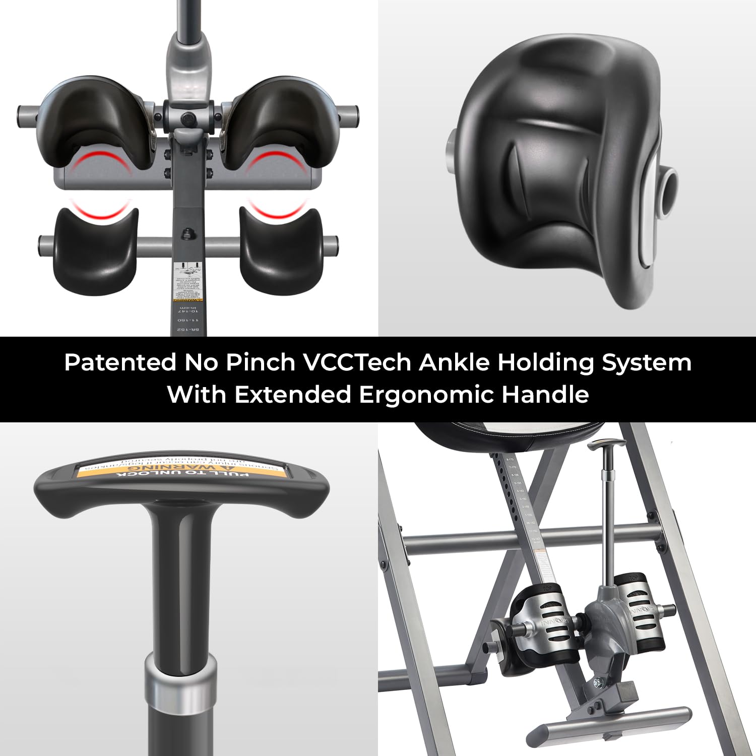 Innova Advanced Heat and Massage Inversion Table for Back Pain Relief - Therapeutic Home Fitness Equipment for Spinal Decompression and Muscle Relaxation - Perfect for Home Gym, Physical Therapy, and Stress Relief