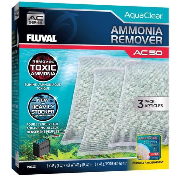 Fluval AC Series Ammonia Remover Power Filter Insert for Aquariums - Fish Tank Water Filter Media to Remove Ammonia & Improve Water Quality - Perfect for Freshwater & Saltwater Tanks