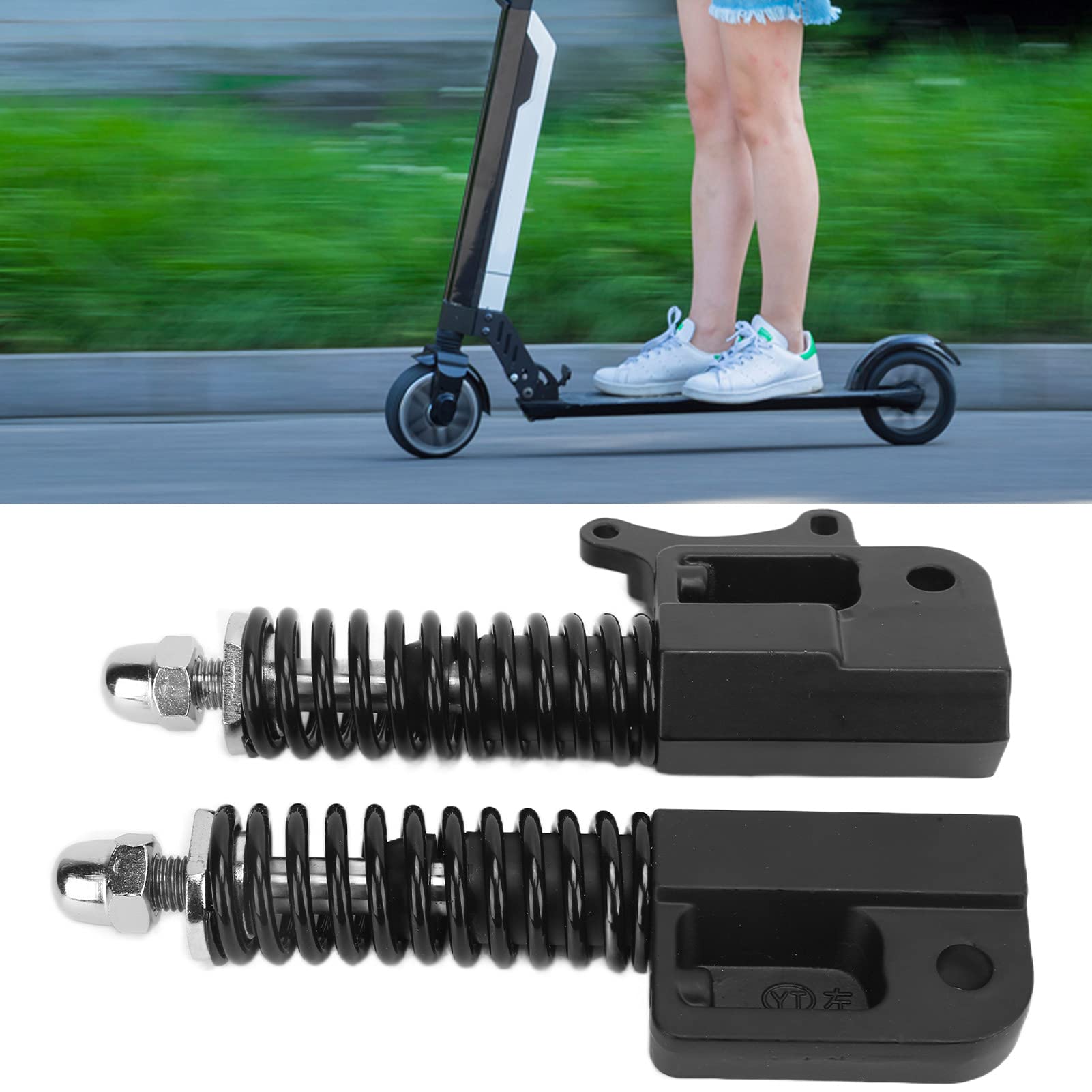 SUNGOOYUE 10 Inch Electric Scooter with Hydraulic Spring Shock Absorber - Adjustable Handlebar & Foldable Design for Kids, Teens & Adults - Perfect for Commuting, Campus Travel & Urban Exploration