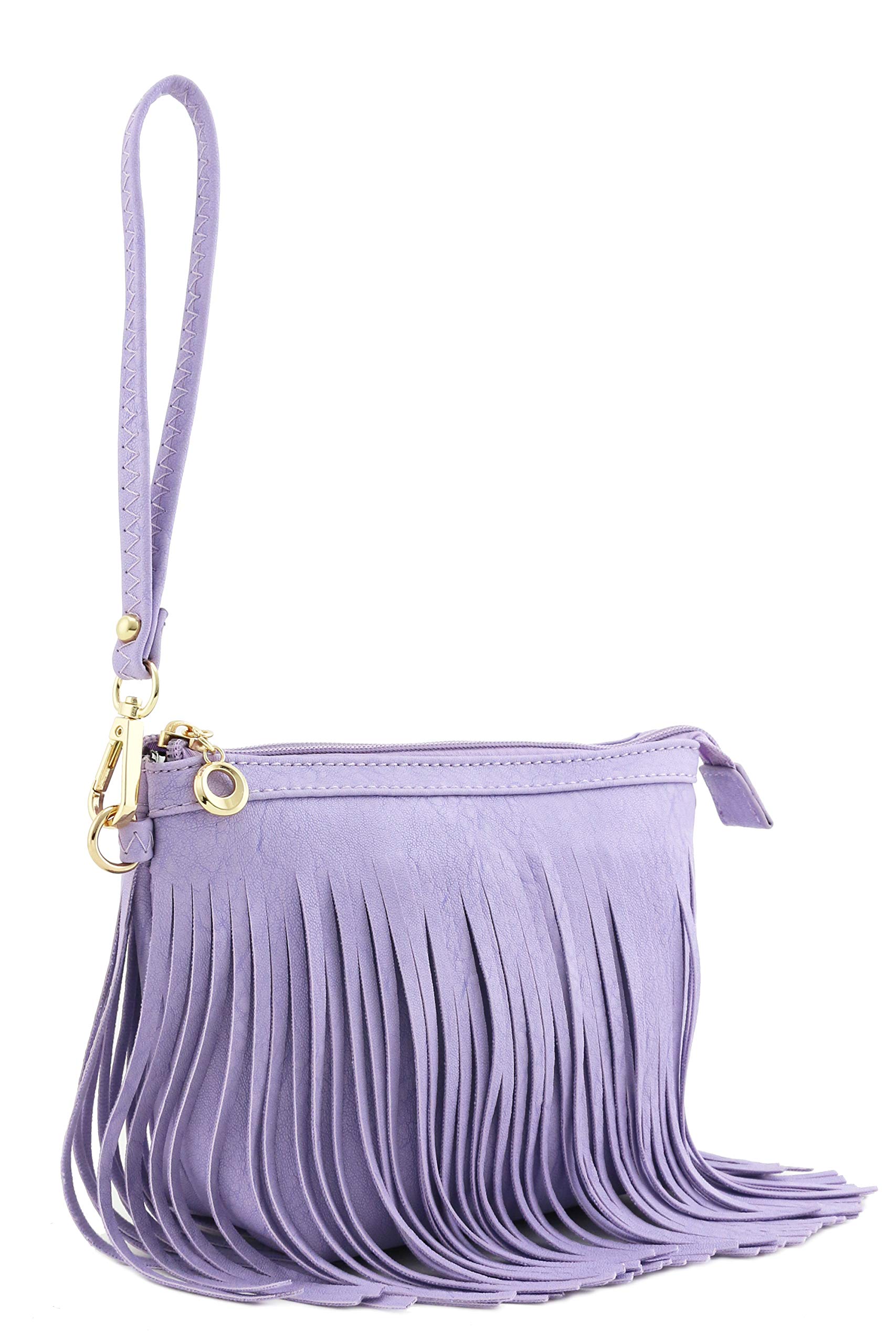 FashionPuzzle Small Fringe Crossbody Bag with Adjustable Wrist Strap - Stylish Boho Purse for Women, Perfect for Concerts, Festivals & Everyday Use