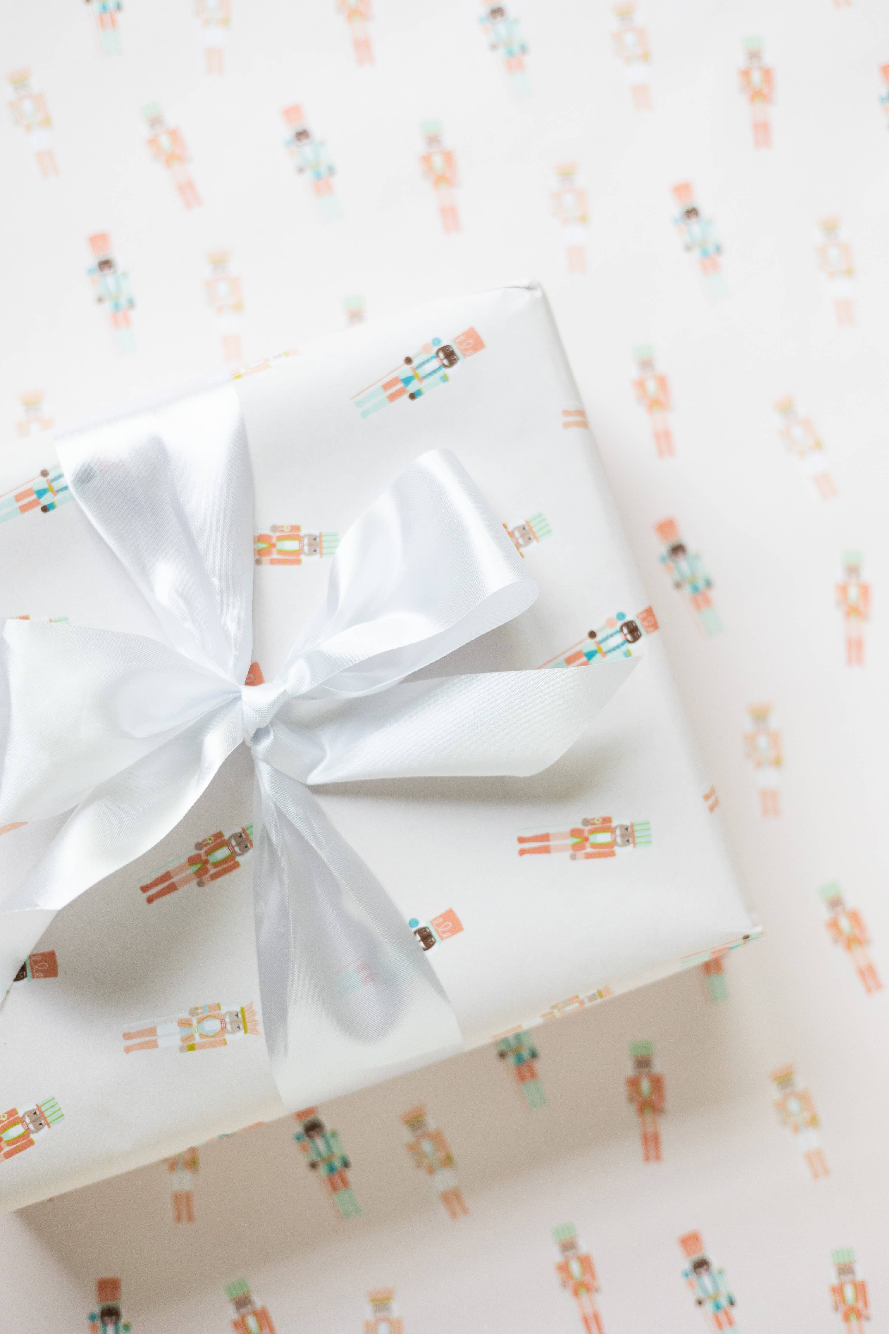 Festive Pink Nutcracker Christmas Wrapping Paper Roll - 24