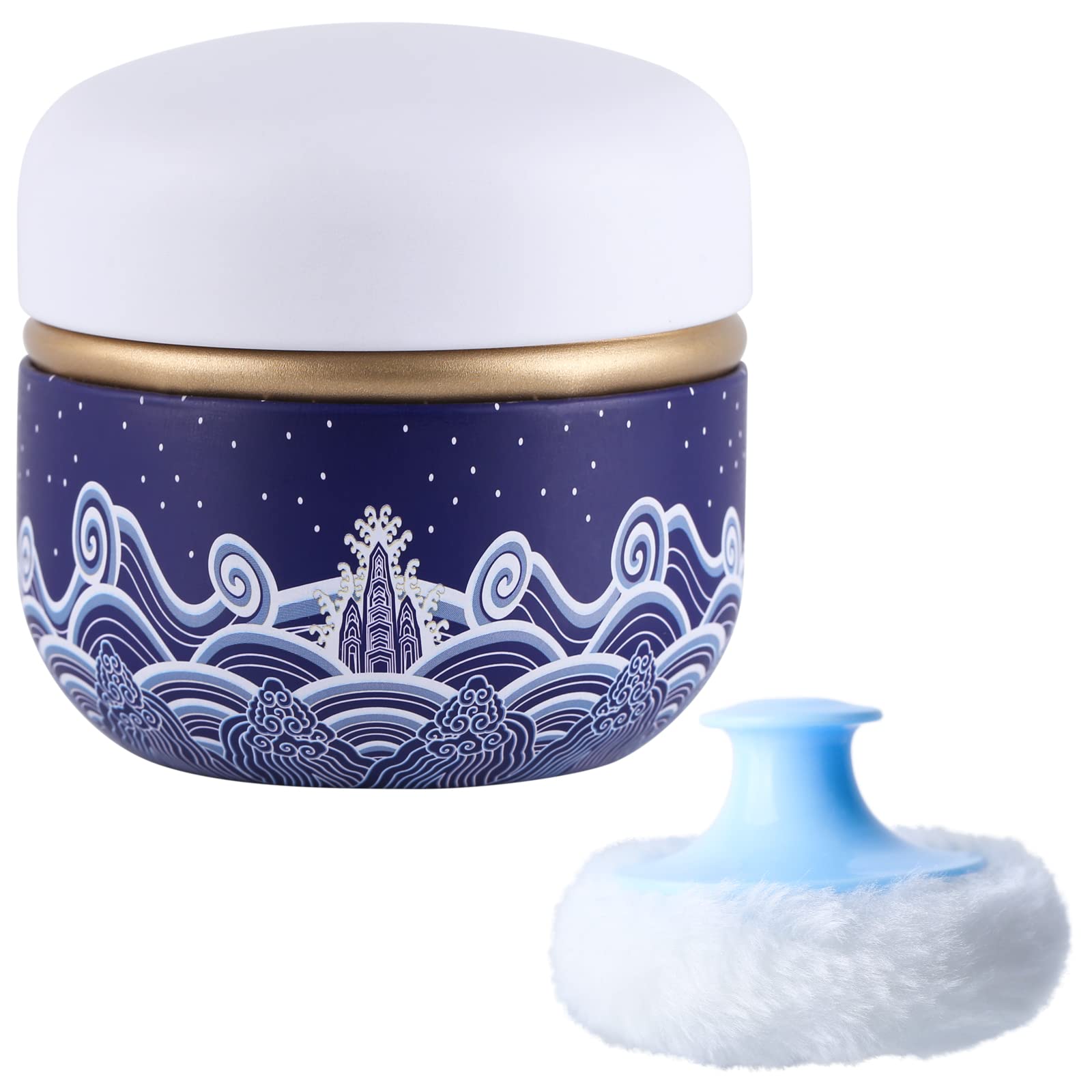 Portable Empty Loose Powder Box - Travel-Friendly Cosmetic Makeup Case with Lid - Refillable Loose Powder Container for Home & On-The-Go Touch Ups | Perfect for Makeup Artists & Everyday Beauty Routine