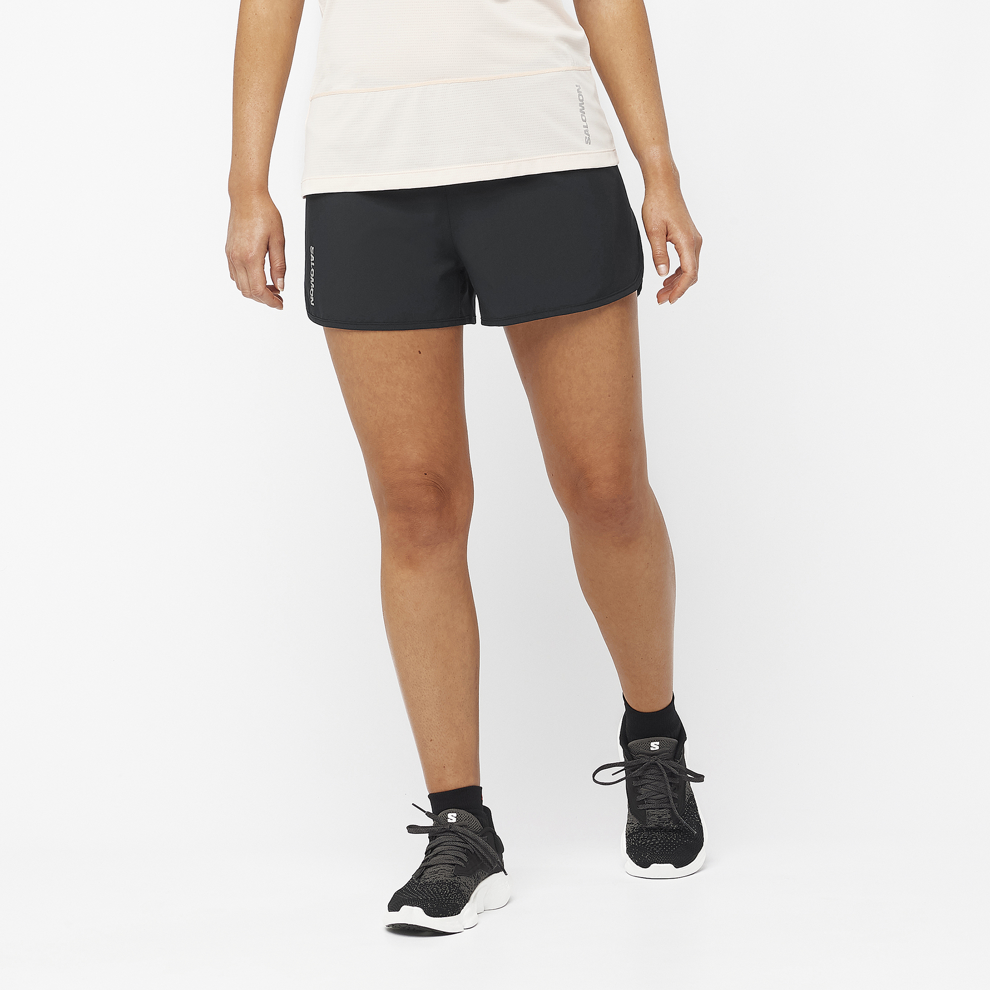 Women's Cross 3 Athletic Shorts - Breathable Workout Shorts for Running, Yoga & Gym - Deep Black - Perfect for Active Lifestyles & Summer Sports
