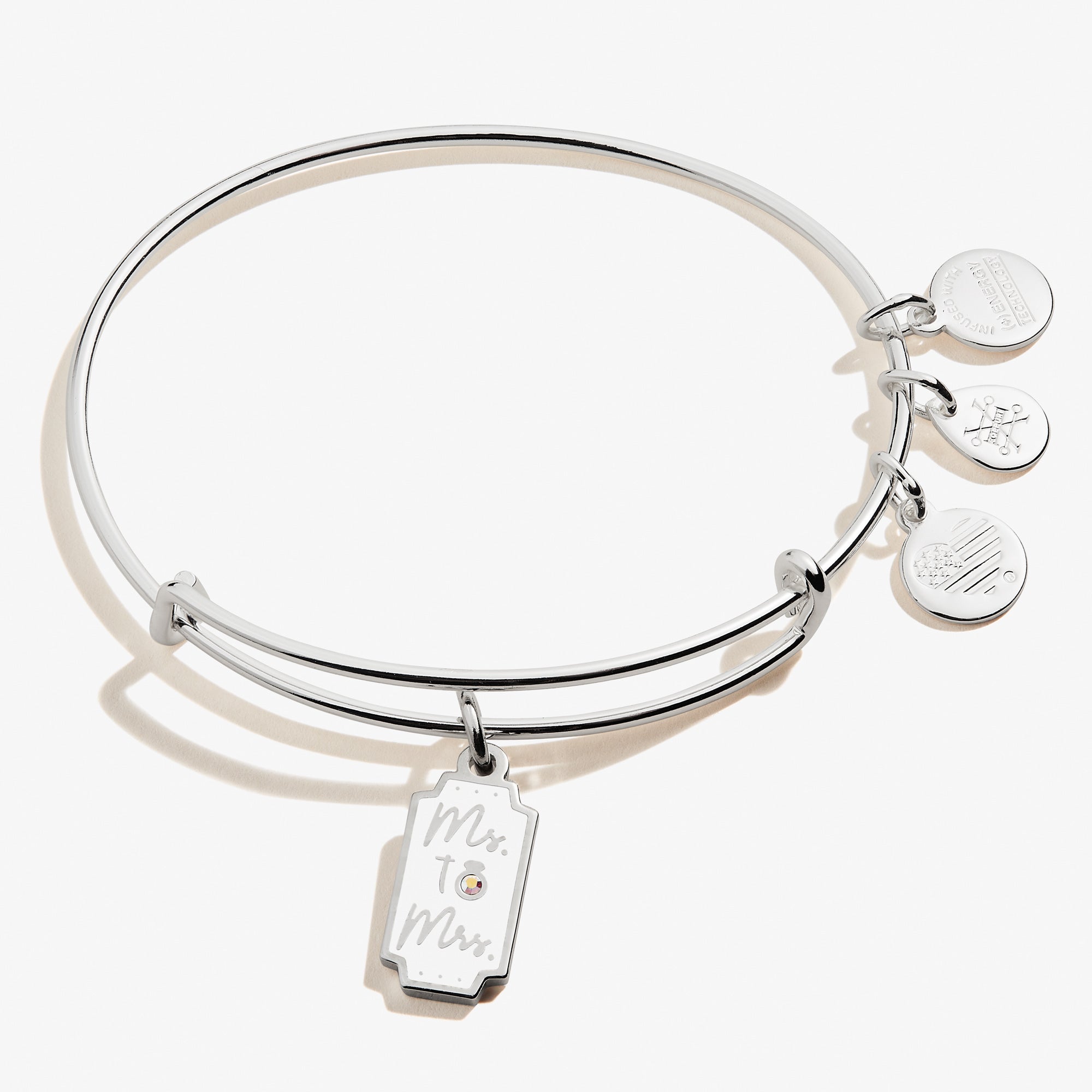 Ms. to Mrs. Charm Bangle - Elegant Bridal Jewelry for Wedding, Bridal Shower & Engagement - Perfect Gift for Bride-to-Be