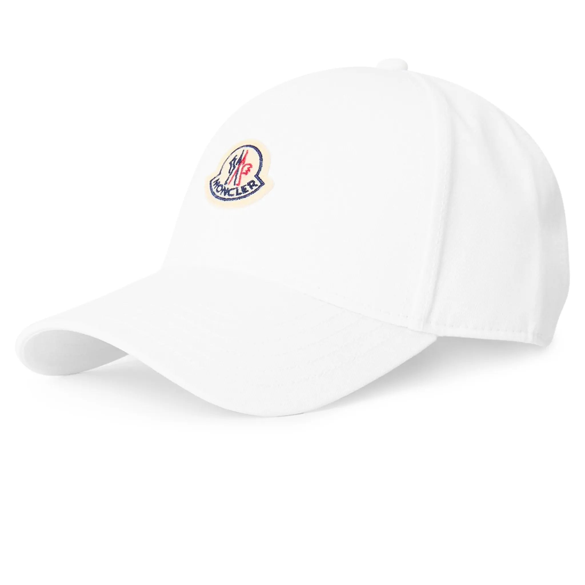 Moncler Gabardine Baseball Cap for Men & Women - White Adjustable Snapback Hat for Outdoor Sports & Fashion