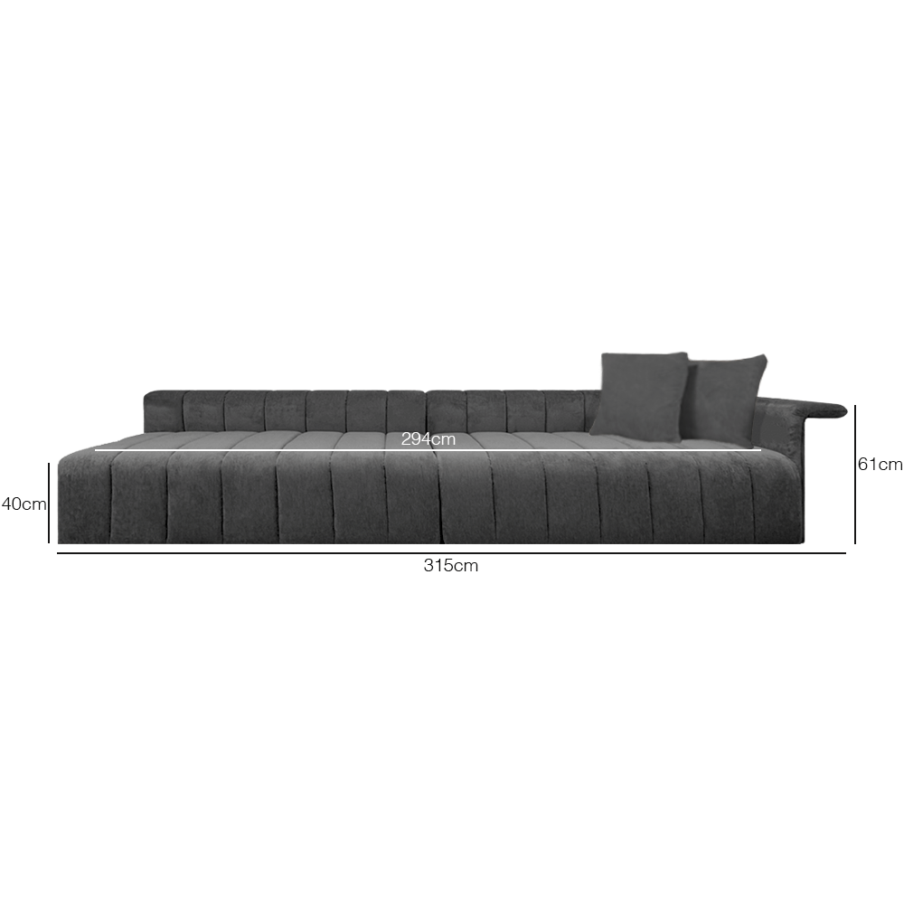 Luxury Marlon Velvet Chaise Sectional Sofa - Modern Upholstered Living Room Furniture for Small Spaces | Perfect for Apartments, Lofts & Home Theater Seating