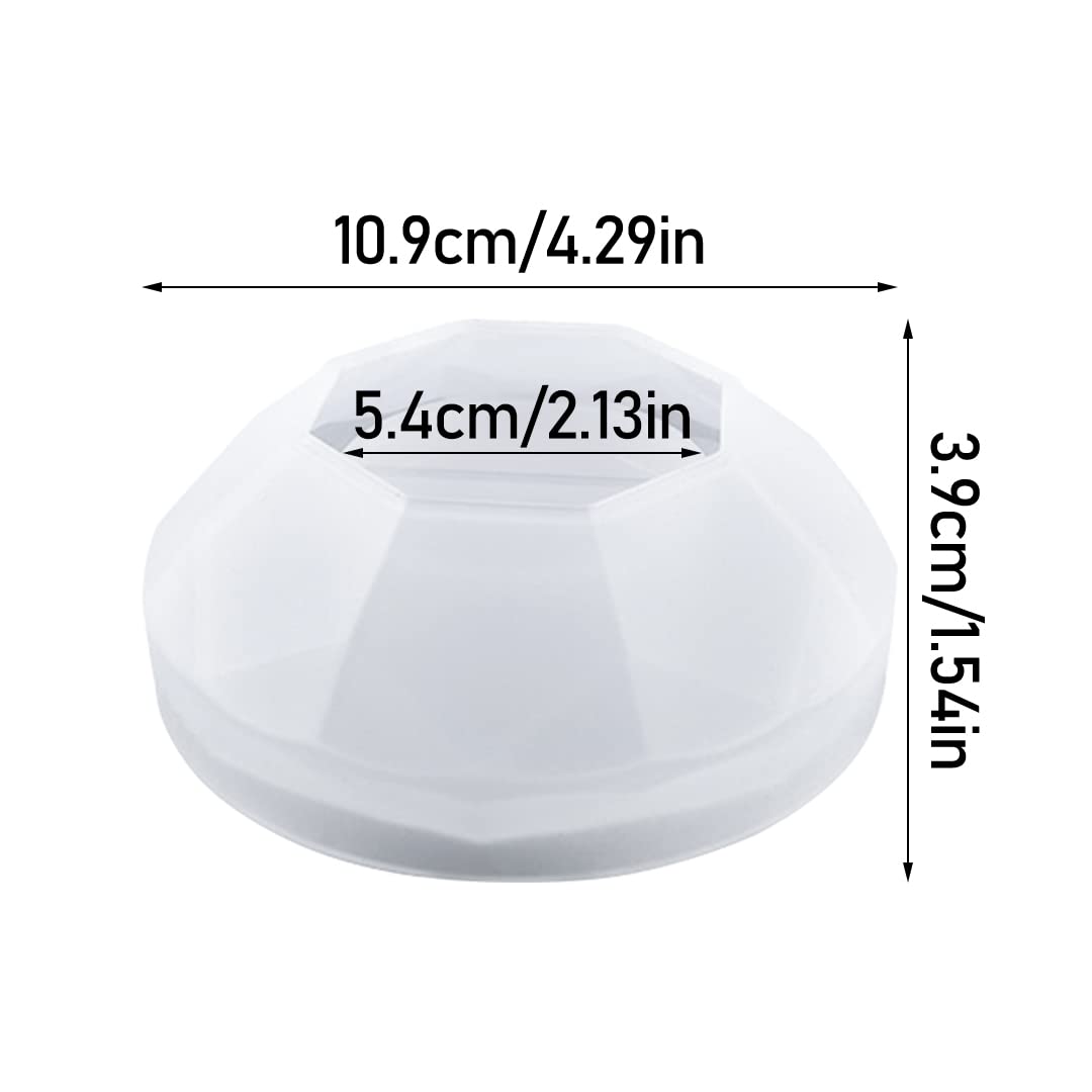 Zayookey Silicone Resin Molds for Candle Holders, Jewelry Trays & DIY Crafts - Crystal Diamond Epoxy Molds for Tealight Holders, Home Table Decor - Perfect for Wedding Centerpieces, Holiday Decorations & DIY Resin Art Projects