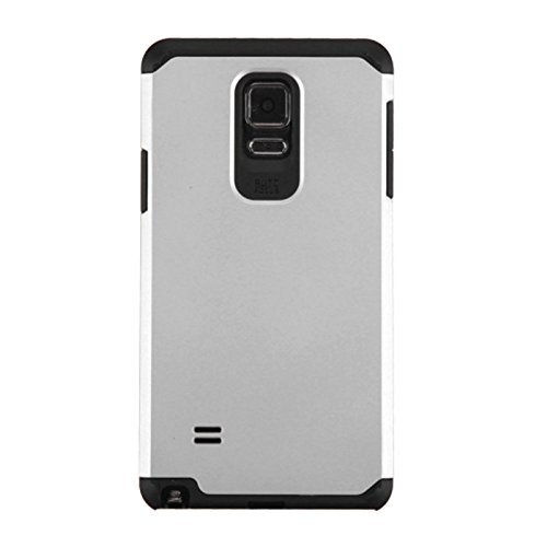 SAMSUNG Galaxy Note 4 Phone Case - Shockproof Protective Cover with Retail Packaging (Black/Silver) - Perfect for Daily Use, Travel & Outdoor Activities