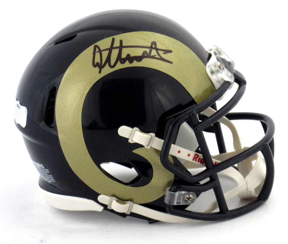 Todd Gurley Autographed Los Angeles Rams Riddell Speed NFL Mini Helmet - Signed Collectible Football Memorabilia for Fans, Display, and Gifts
