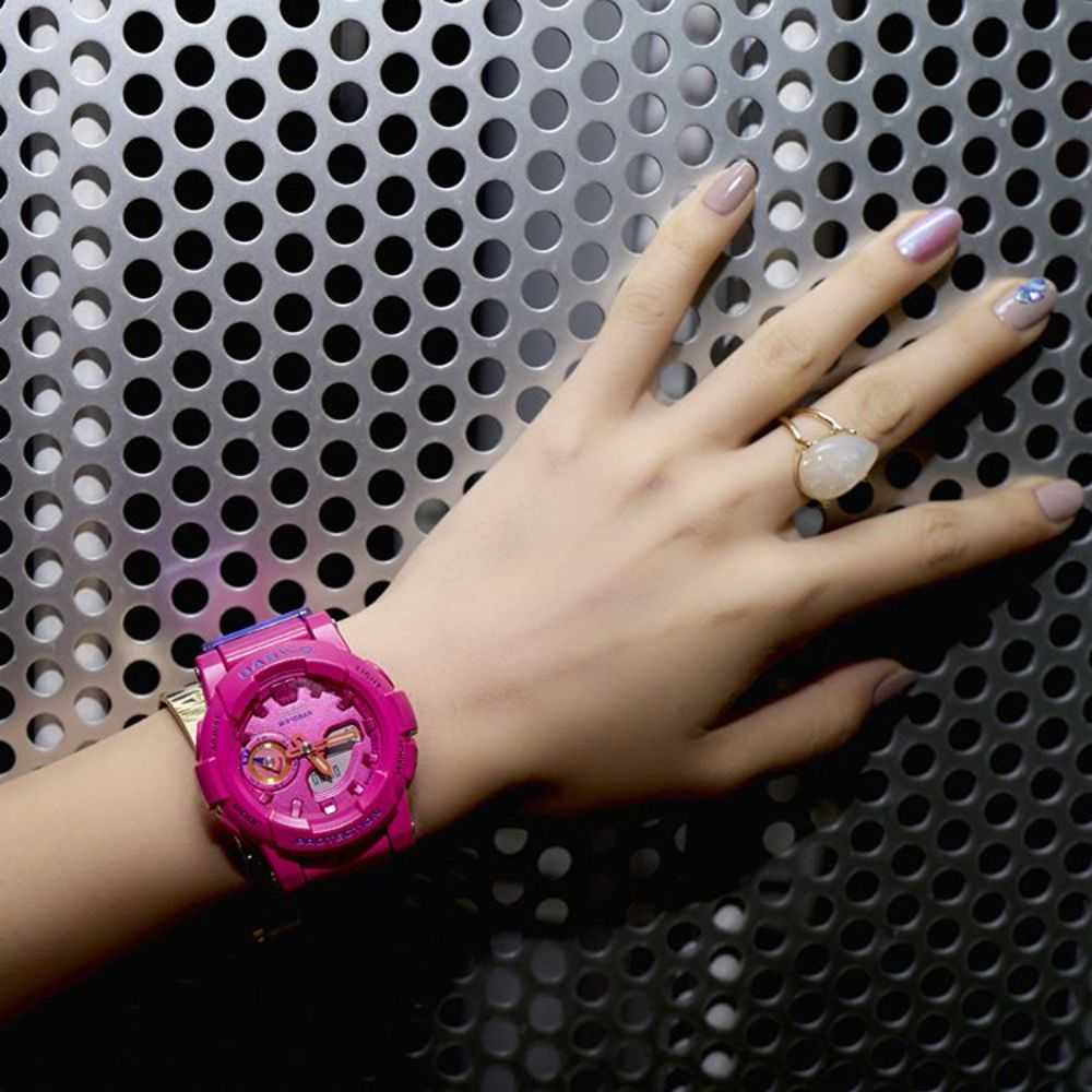 Casio Baby-G BGA-185FS-4ADR Digital Sport Watch for Women - Shock Resistant, Water Resistant, LED Light - Perfect for Running, Swimming, Gym & Outdoor Activities