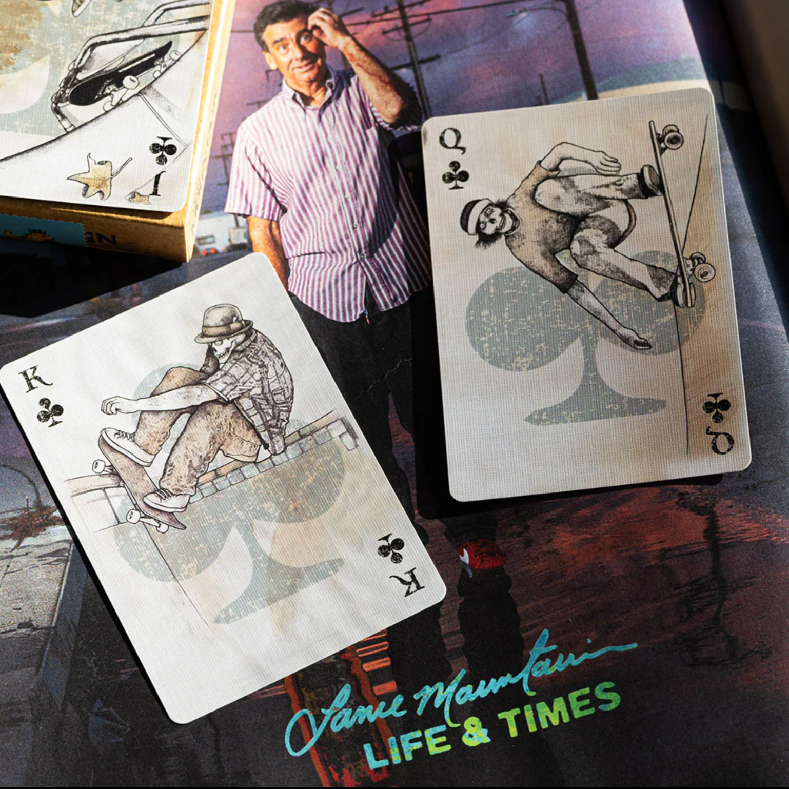 Lance Mountain Skating Skeletons Playing Cards - Premium Deck for Skateboarders, Collectors & Card Game Lovers - Perfect for Parties, Gifts & Game Nights