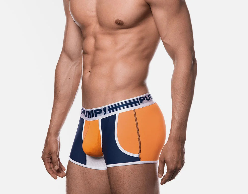 PUMP! Varsity Jogger Boxer Briefs for Men - Comfortable Navy Blue Athletic Underwear - Perfect for Gym, Running & Everyday Wear