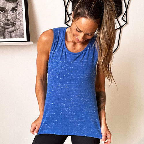 Marble Muscle Tank Top for Women - Stylish Sleeveless Workout Shirt for Gym & Yoga | Trendy Athletic Wear for Fitness & Casual Outfits