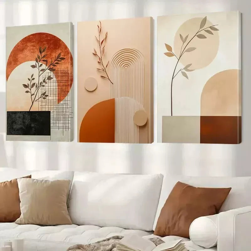 3-Piece Abstract Landscape Wall Art Set - Framed Canvas 50x70cm - High Quality Print - 100% Australian Made - Ready to Hang - Perfect for Living Room, Bedroom & Office Decor