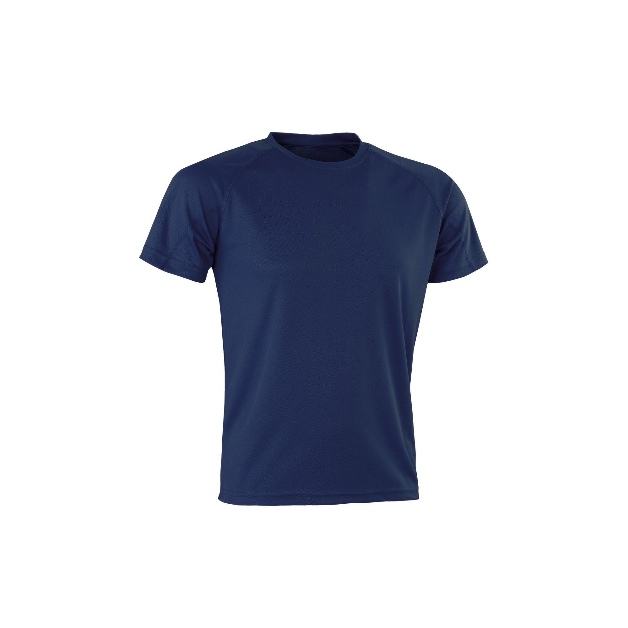 Spiro Unisex Impact Aircool Performance T-Shirt for Men & Women - Lightweight Moisture-Wicking Workout Top (Large, Navy Blue) - Perfect for Gym, Running, Yoga & Outdoor Activities
