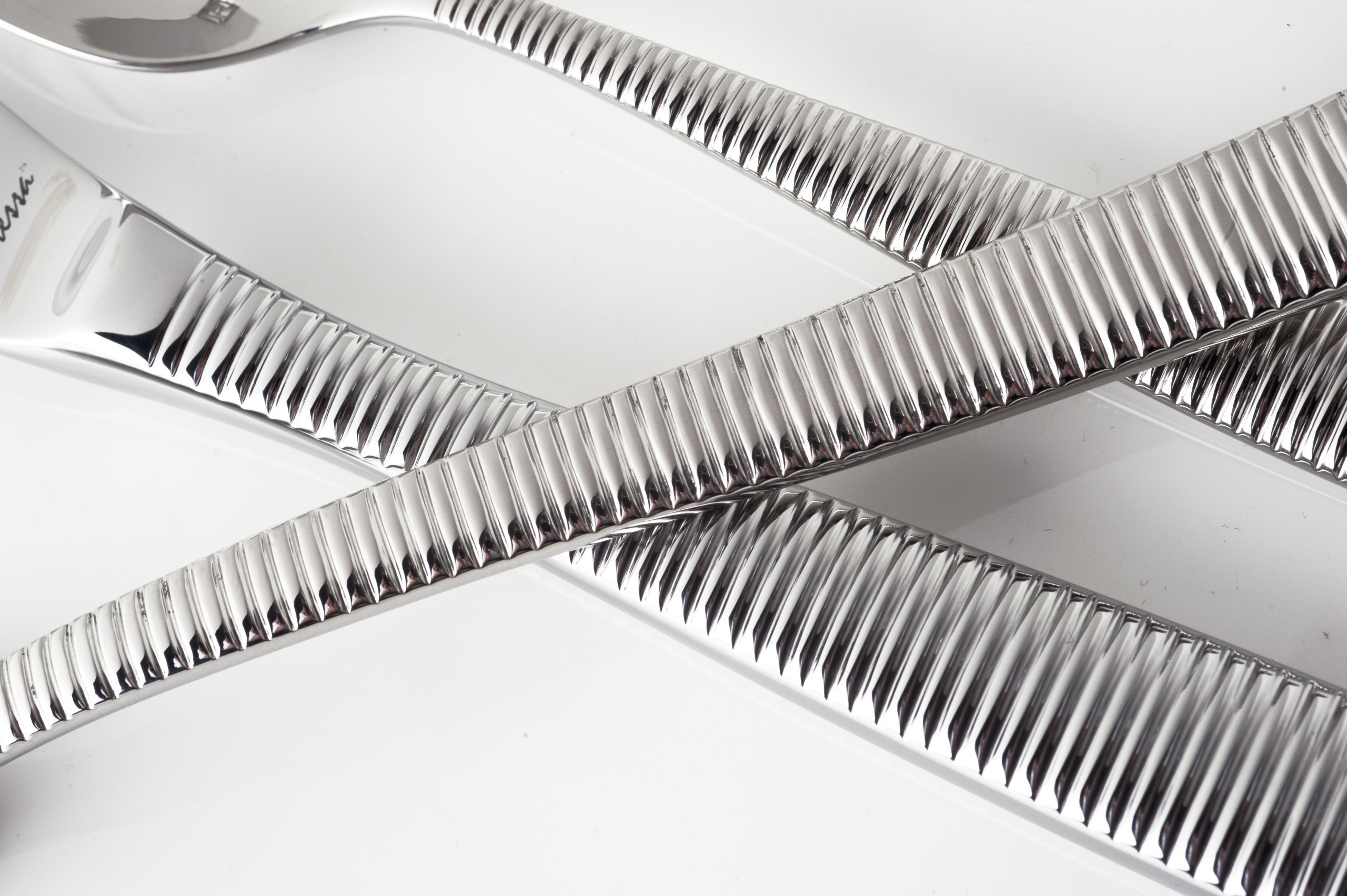 Fortessa Ringo 20-Piece Flatware Set - Polished Stainless Steel Silverware for Dining, Wedding & Everyday Use - Dishwasher Safe Cutlery for Home & Restaurant