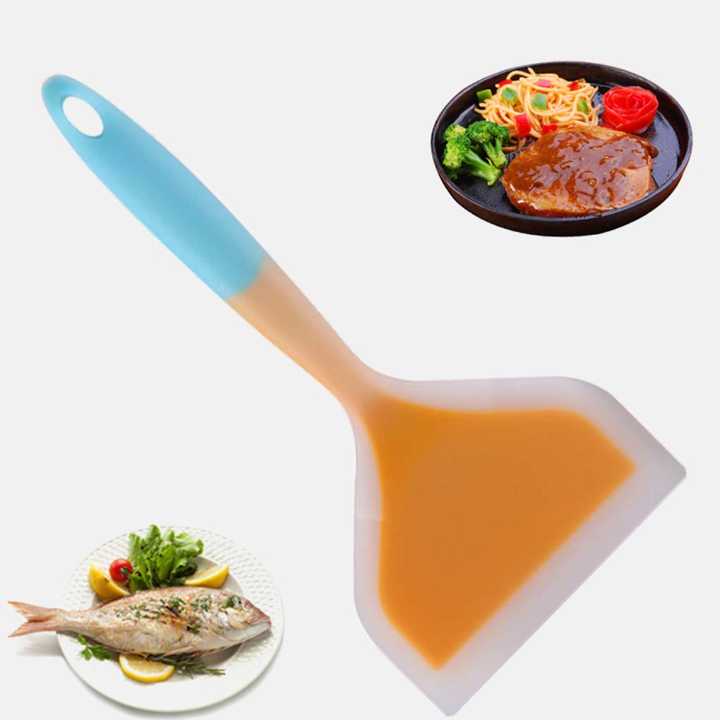 Lustar Silicone Kitchen Utensils Set - Non-Stick Spatula, Wide Scraper for Cooking, Baking, Flipping Eggs, Meat & Pizza - Heat Resistant Kitchen Tools for Grilling, Frying & Baking