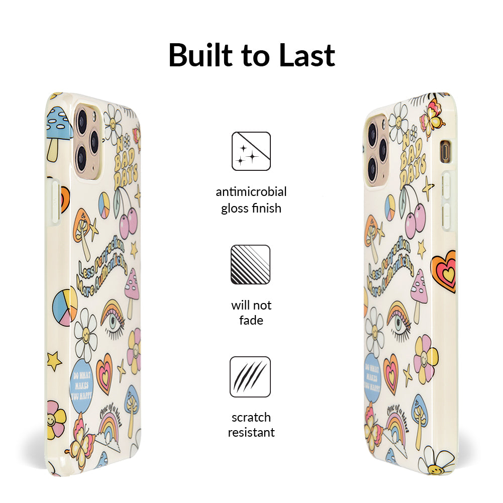 Good Vibes iPhone Case - Trendy Protective Cover for iPhone 12/13/14/15 Pro Max - Durable Shockproof Phone Case with Stylish Design - Perfect for Everyday Use, Travel & Outdoor Activities