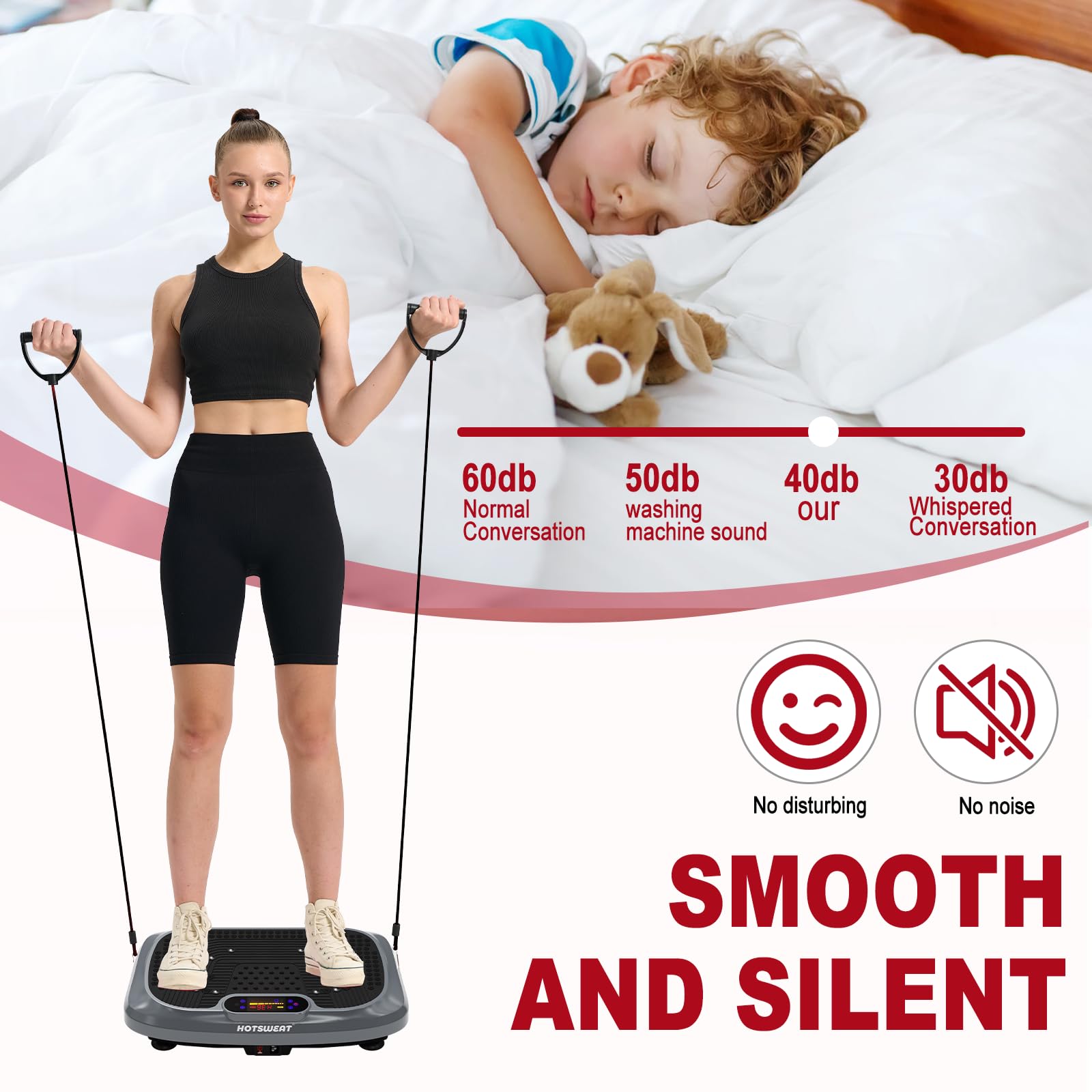 Vibration Plate Exercise Machine for Lymphatic Drainage & Weight Loss - Power Plate Vibrating Platform with 120 Speed Levels - Home Gym Equipment for Toning, Circulation & Cellulite Reduction (Ideal for Post-Workout Recovery & Relaxation)