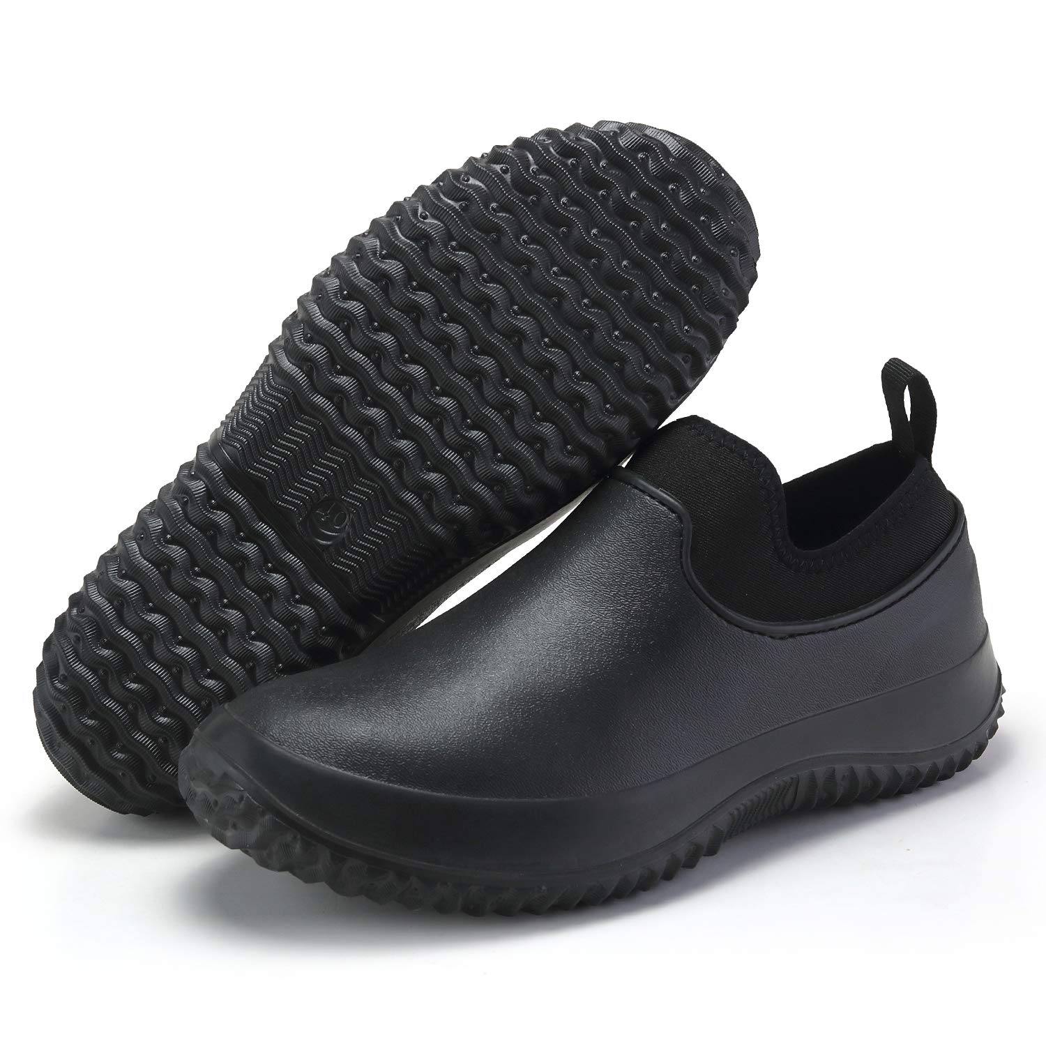 **Non-Slip Waterproof Chef Shoes for Men & Women - Kitchen, Rain & Food Service Work Shoes - Comfortable Catering Sneakers in Blue, Green, Black (Size 8) - Ideal for Restaurant, Hospital & Outdoor Use**