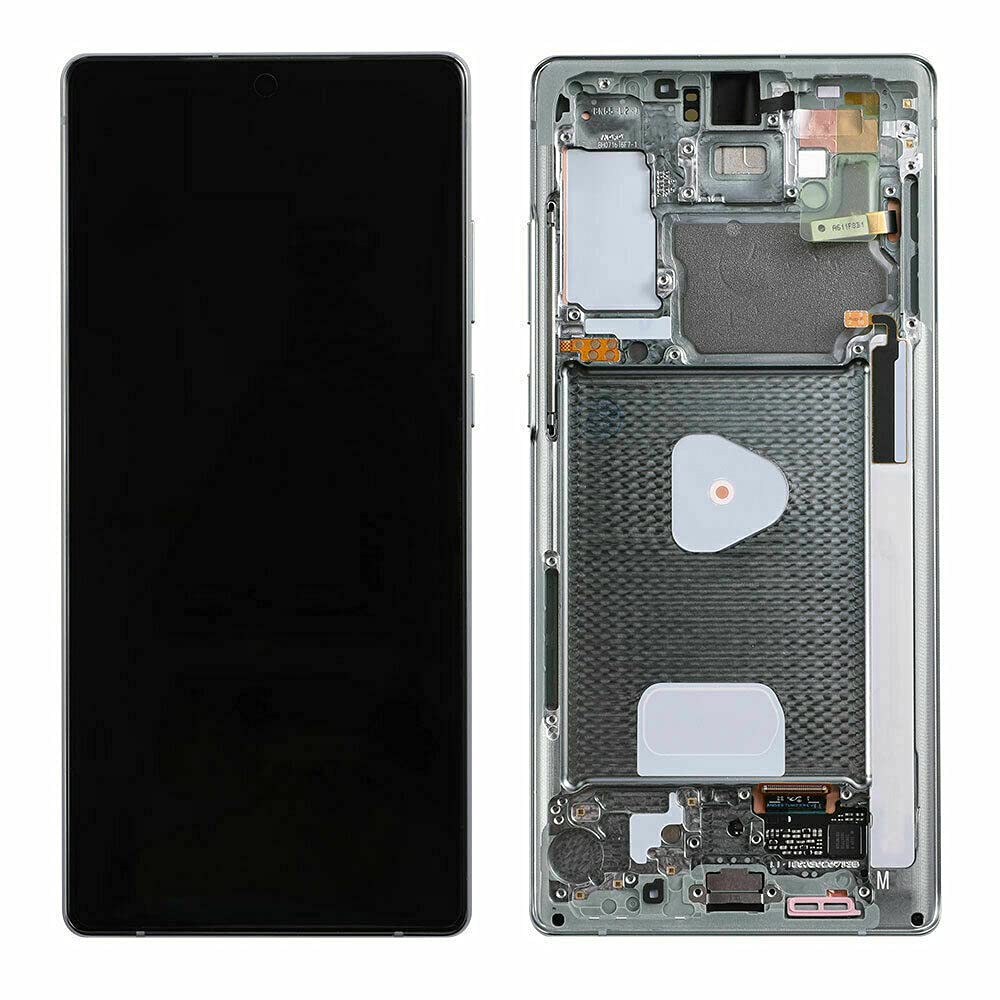Original LCD Screen Replacement for Samsung Galaxy Note 20 N980 N981 4G/5G - Touch Digitizer Display Assembly with Frame (Green) | Perfect for DIY Phone Repair & Screen Replacement at Home or Office