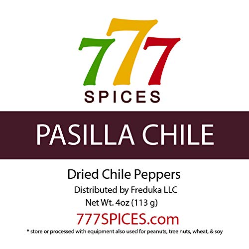4oz Pasilla Negro Chilaca Dried Whole Chile Peppers | Authentic Mexican Chili Pods for Cooking | Spicy Black Bell Pepper Alternative | Perfect for Mole Sauce, Stews & Mexican Cuisine