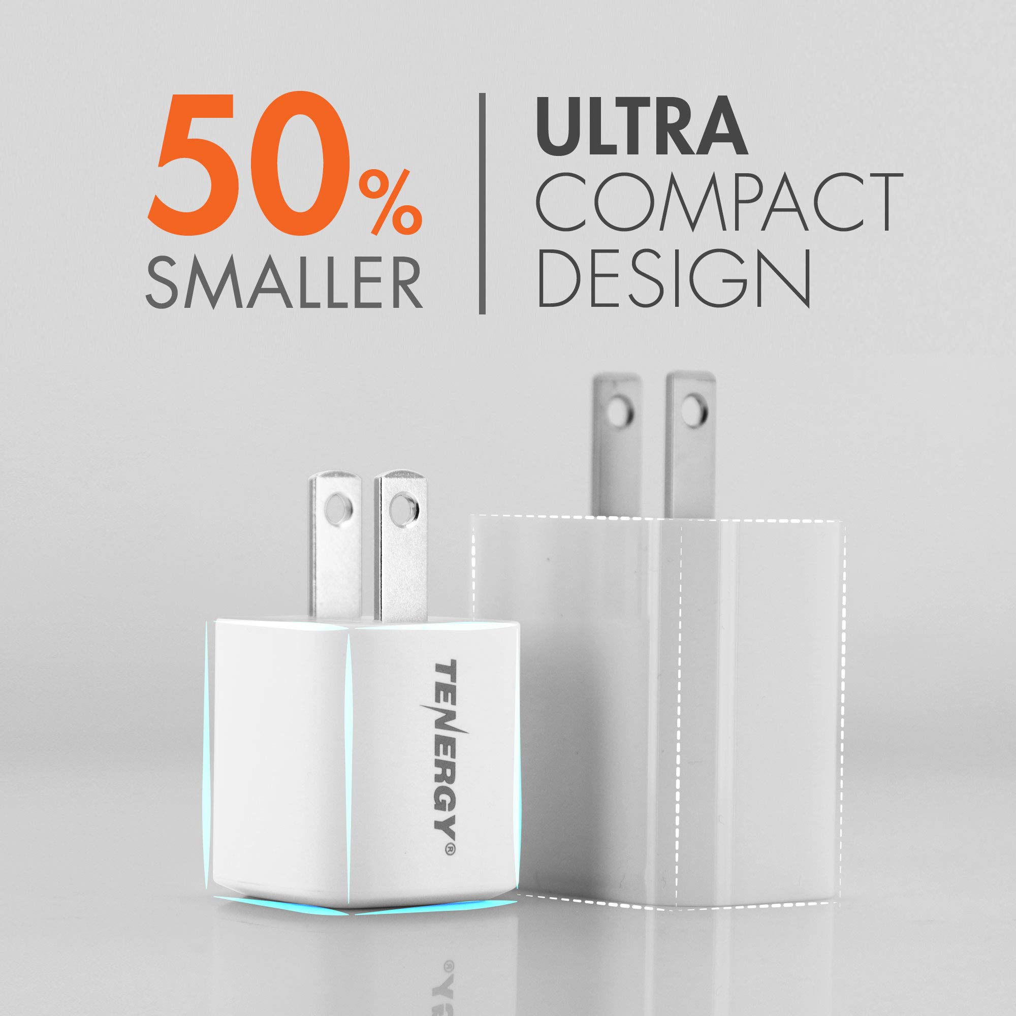 Tenergy 20W USB-C Fast Charger with Power Delivery (PD) - 2 Pack for iPhone 12/13/14 Series, Galaxy S21/S22, Pixel 3/4/5/6, iPad Pro - Perfect for Travel, Office & Home Charging (Cable Not Included)