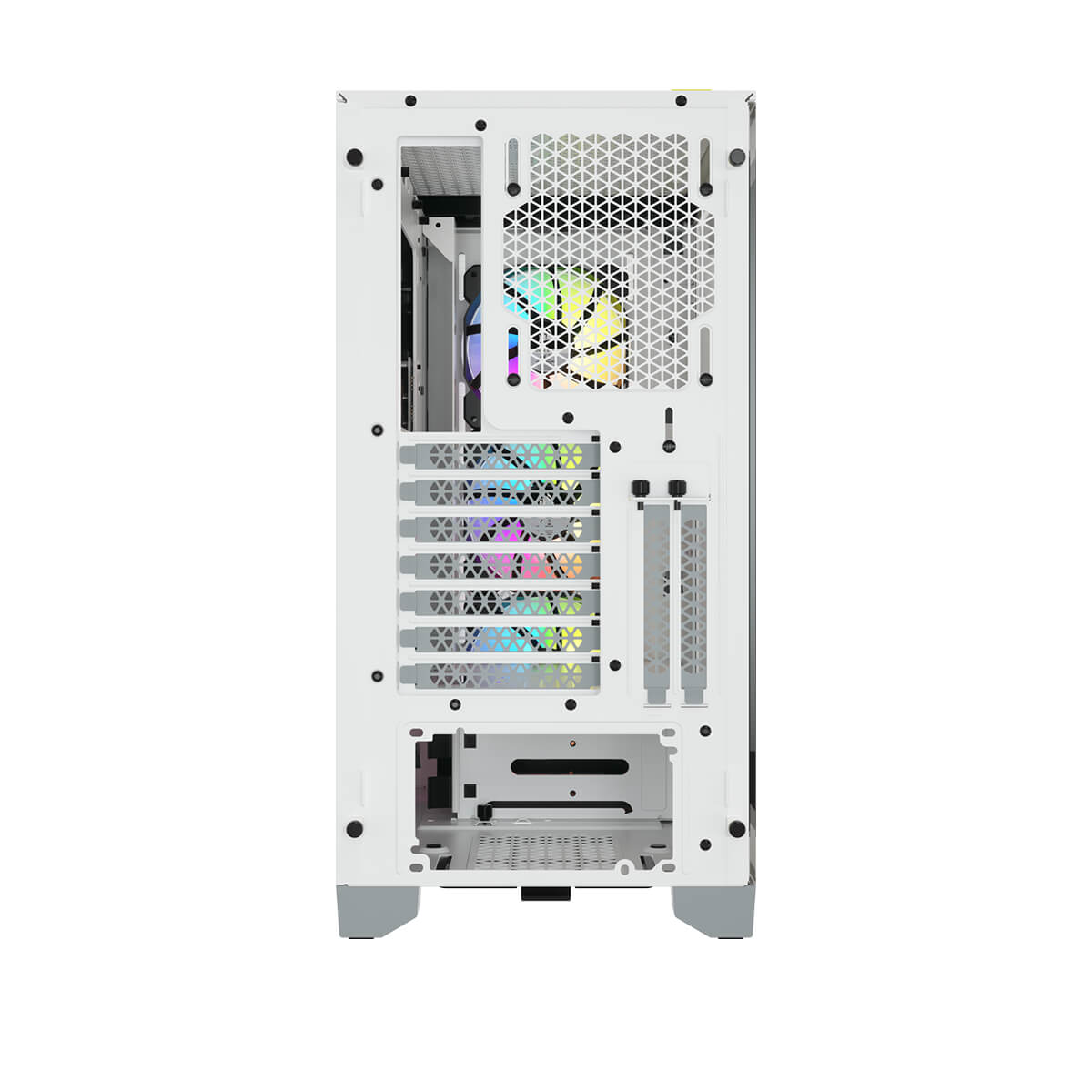 Corsair iCUE 4000X RGB Tempered Glass Mid Tower ATX PC Case - White | High Airflow Design with 3 RGB Fans | Perfect for Gaming & Streaming Setup