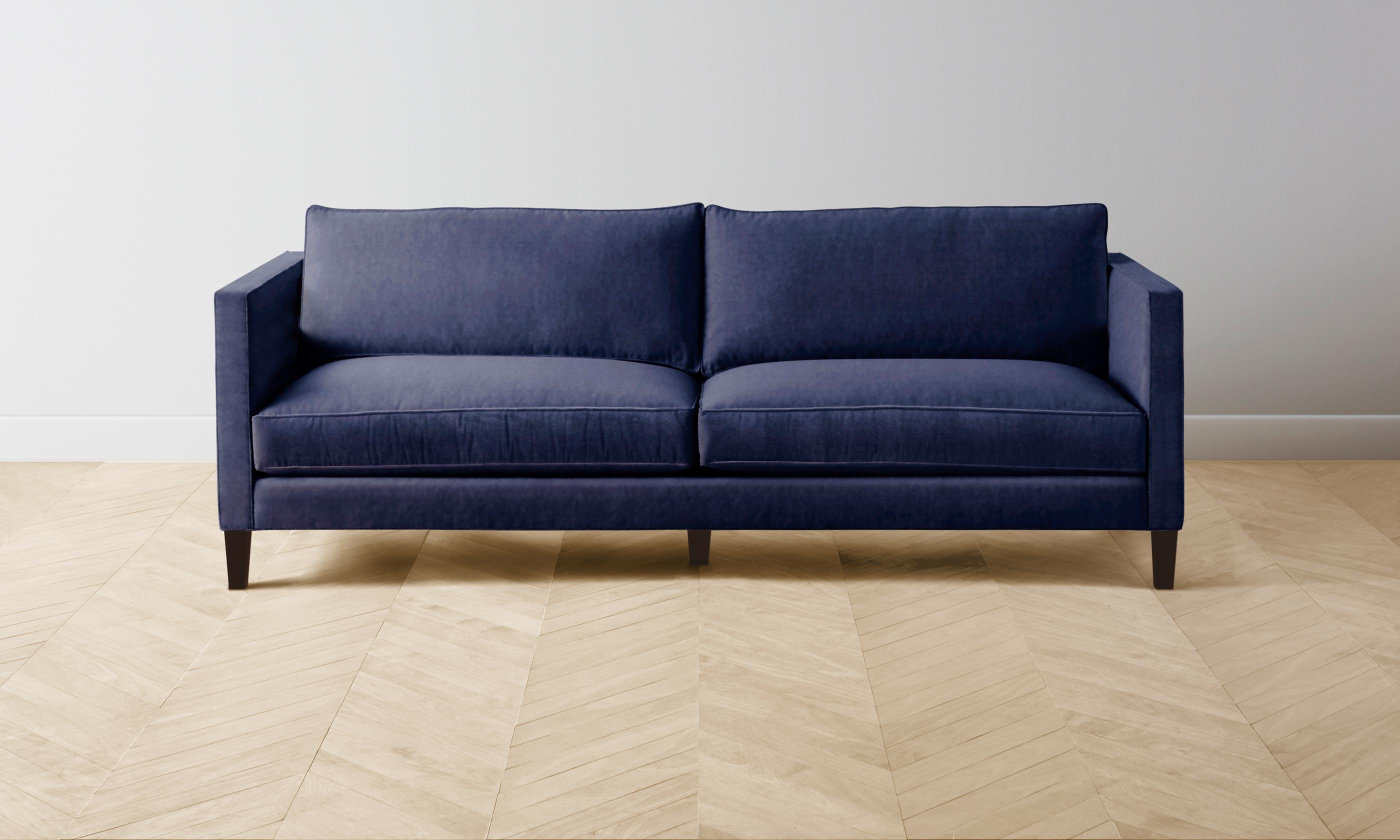The Crosby Sectional Sofa - Luxurious Performance Velvet in Midnight Blue - Perfect for Living Rooms, Family Rooms & Cozy Spaces