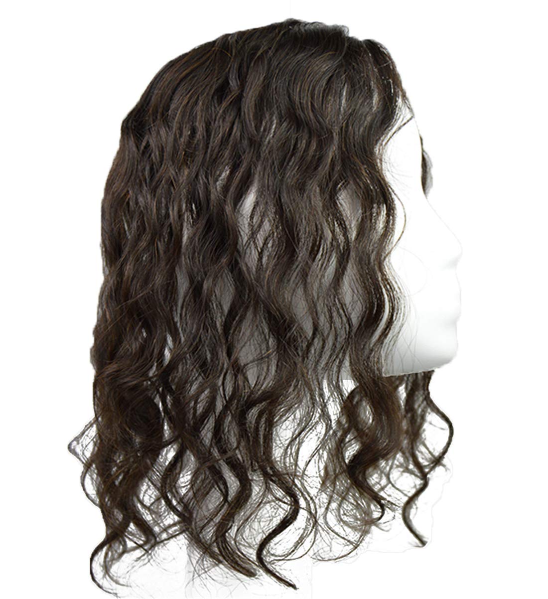3.5x6 Inch Handmade Mono Forehead Topper Wiglet for Women with Thinning Hair - 16