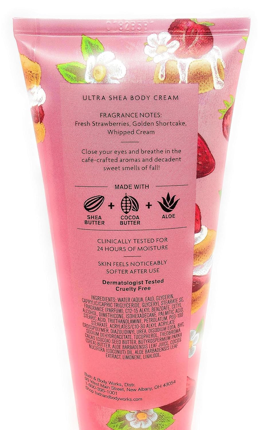 Bath and Body Works 24-Hour Moisture Ultra Shea Body Cream - 8 oz - Strawberry Pound Cake Scent - Deep Hydration for Dry Skin - Perfect for Daily Moisturizing & Gift Giving