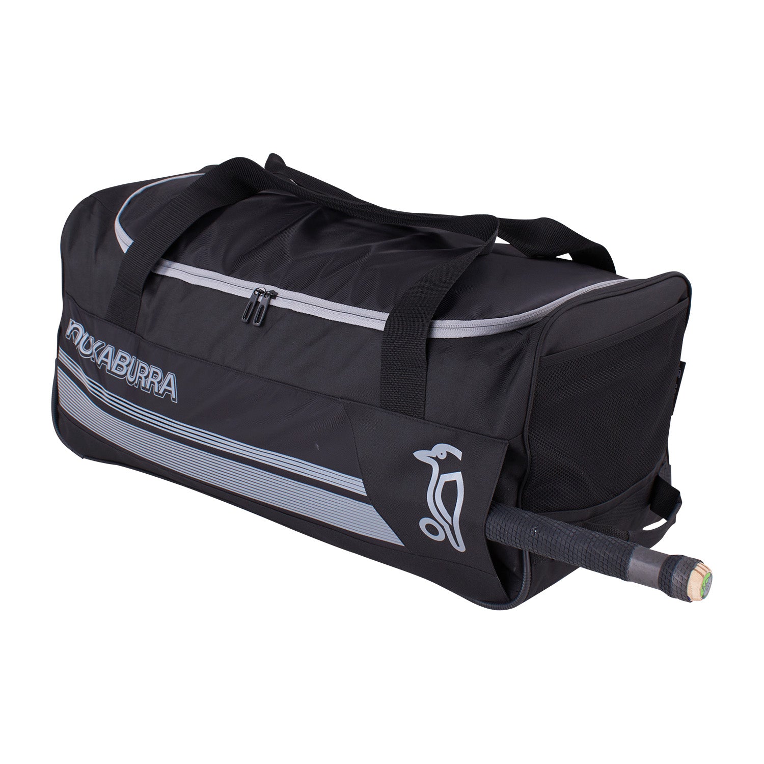 Kookaburra 9500 Wheelie Bag - Black/Grey Cricket Equipment Bag 2024 - Perfect for Cricket Matches, Training & Travel