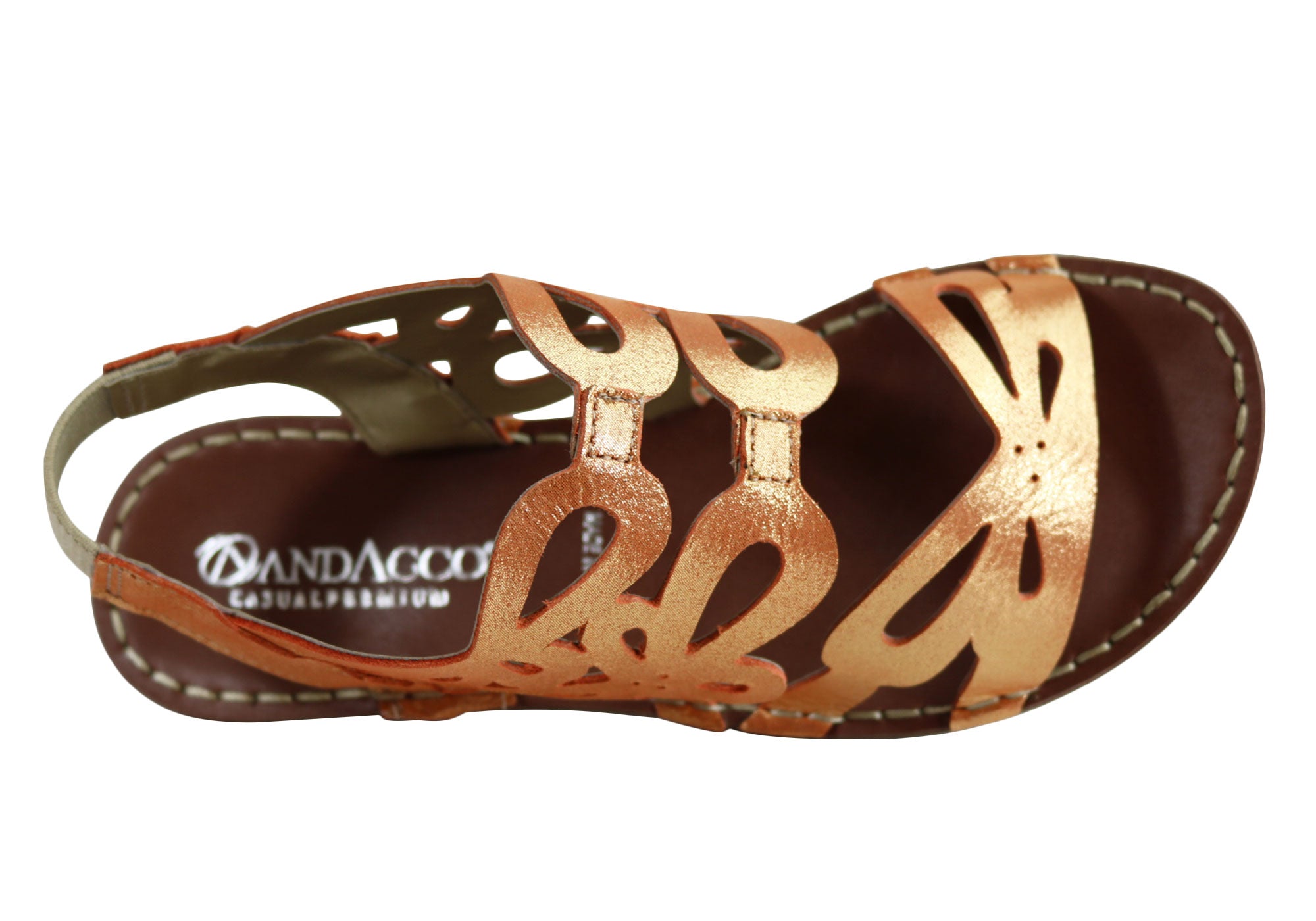 Andacco Desiree Women's Comfortable Flat Leather Sandals - Handmade in Brazil - Perfect for Beach, Vacation & Summer Outfits