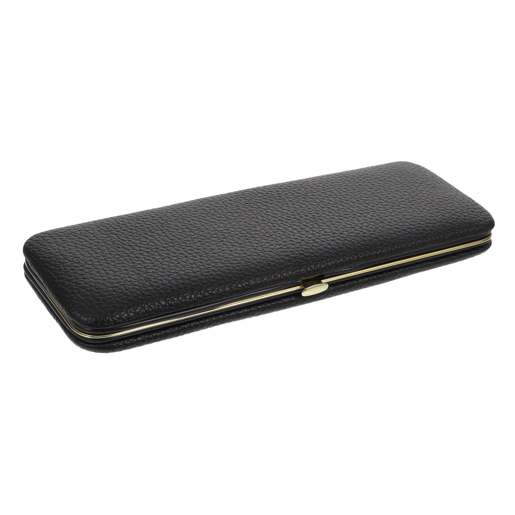 Minkissy Magnetic Eyelash Tweezers Storage Box - PU Leather Cosmetic Organizer with Secure Lid, Black | Perfect for Makeup Artists, Lash Extensions & Beauty Salon Storage