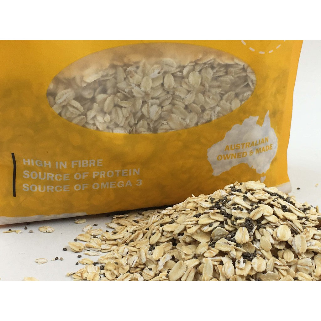 Healthy Garden 90-Second Instant Chia Seed Oatmeal - Quick & Nutritious Breakfast for Busy Mornings, Office Snacks & Healthy Weight Management