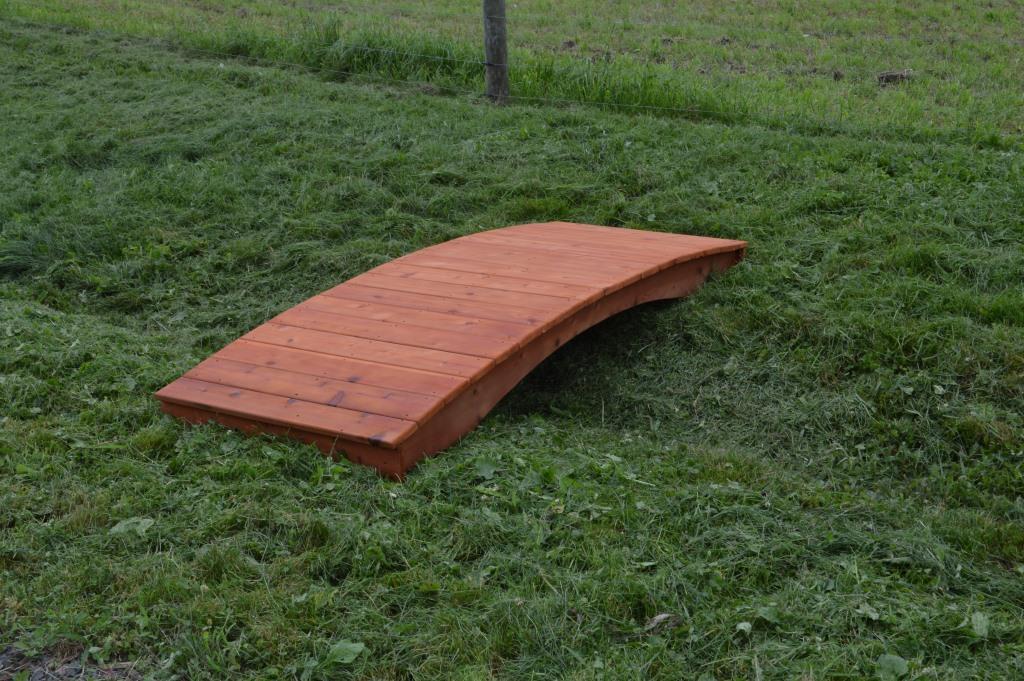 Natural Cedar Wood Garden Bridge - Handcrafted Outdoor Footbridge for Gardens, Pathways & Landscaping | Perfect for Backyard, Pond, Creek & Japanese Zen Garden Decor