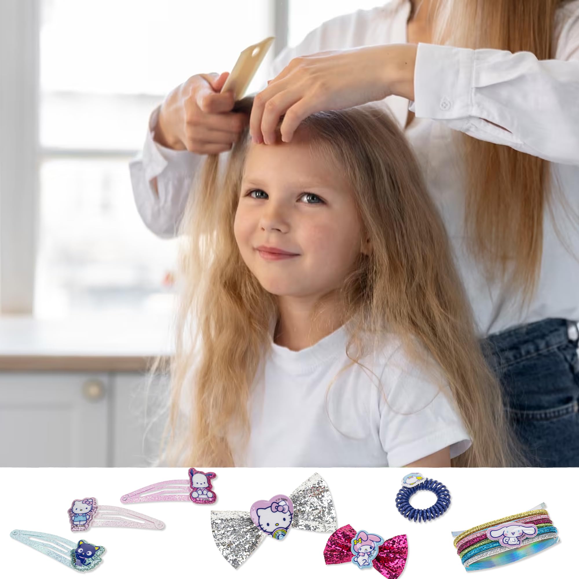 Hello Kitty and Friends Mini Backpack with Hair Accessories Gift Set for Girls Ages 3+ | Perfect for Birthday Parties, Sleepovers, Makeovers & School Supplies | Kawaii Cute Backpack for Kids