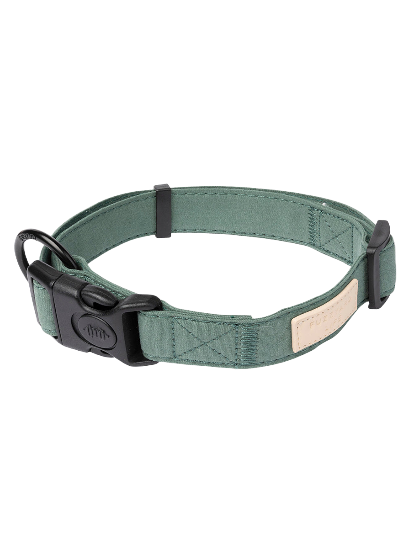 Fuzzyard Life Dog Collar - Soft & Durable Pet Collar with Padded Lining, Adjustable Myrtle Green Dog Collar for Small Medium Large Dogs - Perfect for Daily Walks, Training & Outdoor Adventures