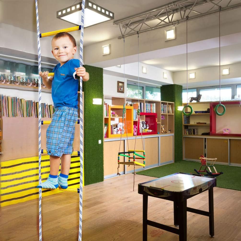 Aoneky 32 Ft Fire Escape Rope Ladder - Flame Resistant Emergency Safety Evacuation Ladder for Kids & Adults, 2-3 Story Fire Rescue Ladder - Perfect for Home, Apartment, Office & School Emergency Preparedness