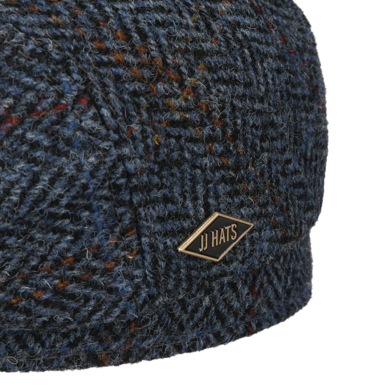 JJ Hats Men's Classic Driver Cap in Premium Harris Tweed - Stylish Vintage Flat Cap for Outdoor, Golf, and Casual Wear