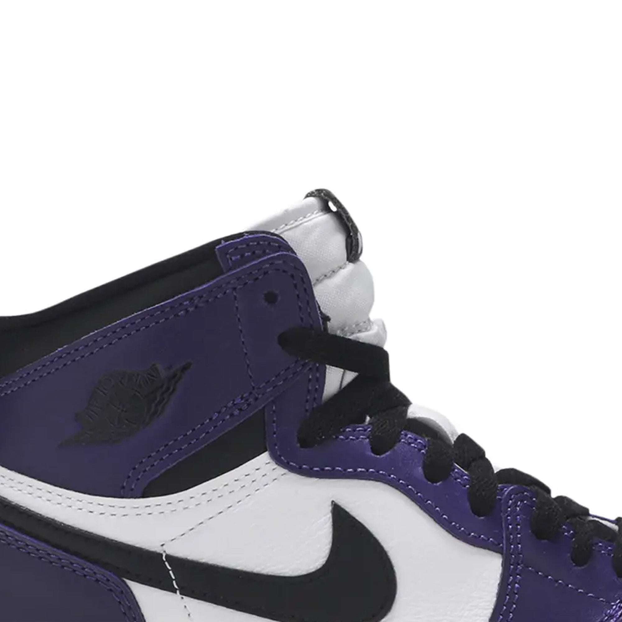 Air Jordan 1 'Court Purple 2.0' GS Basketball Shoes - Purple & White Retro Sneakers for Women & Girls - Perfect for Streetwear, Casual Outfits & Basketball Games