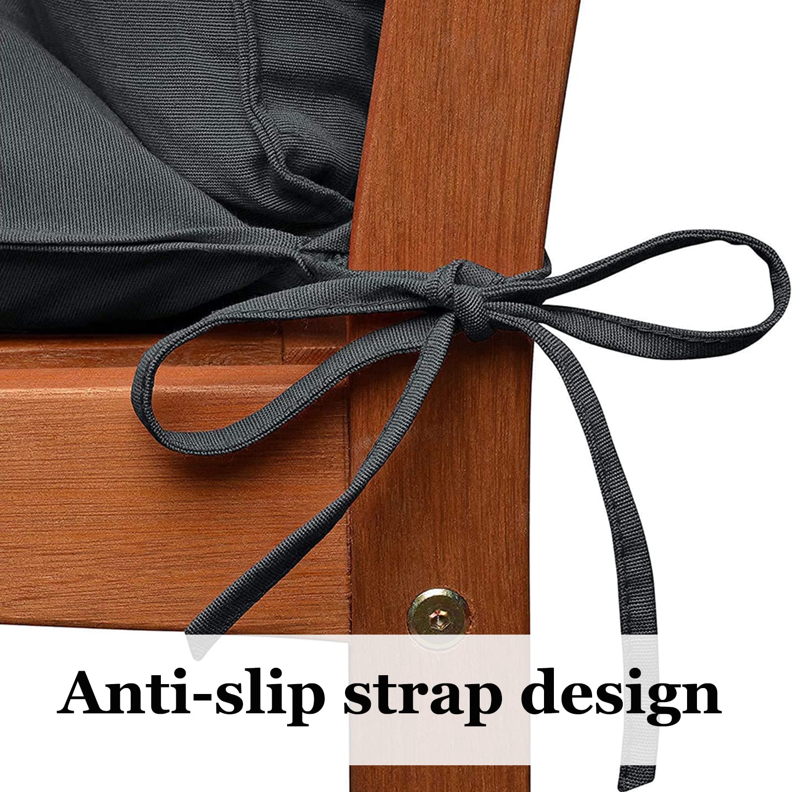 Premium Swing Chair Cushion Seat Pads - Soft Bench Cushions with Backrest & Ties - 150x100cm Indoor/Outdoor Loveseat Cushion for Patio, Garden, Porch & Lounge Chairs - Water-Resistant & Durable Comfort